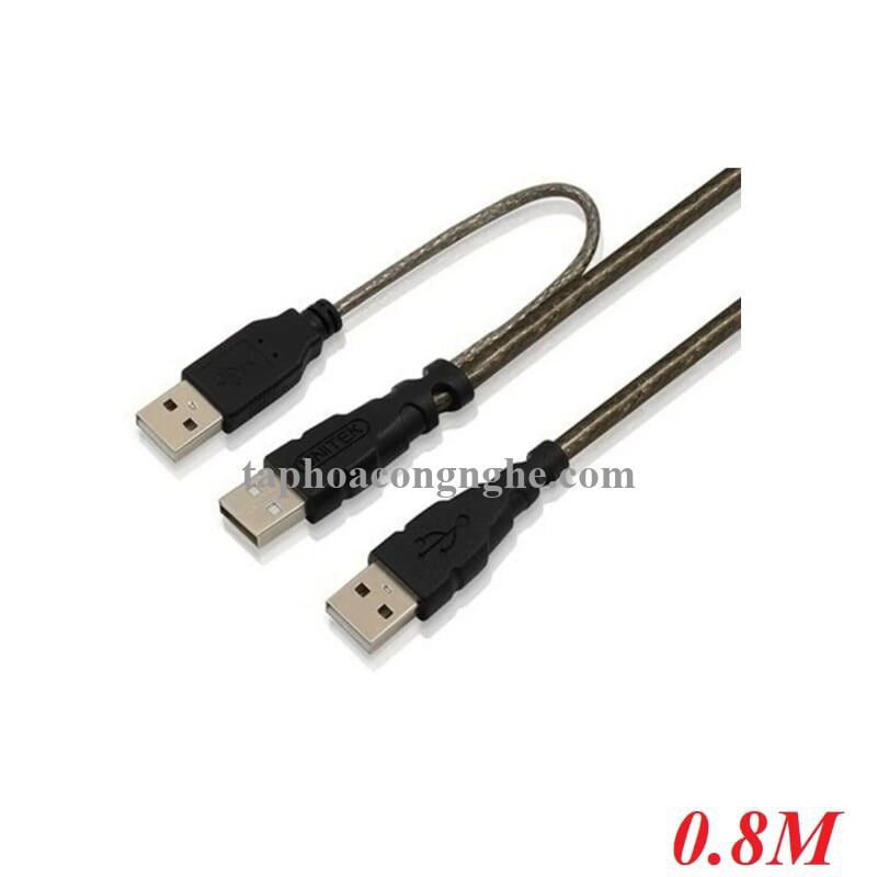 Unitek 95382 Y-C437 2.0 0.8M Cáp Chữ Y 3 Đầu Usb bọc chống nhiễu 30095382